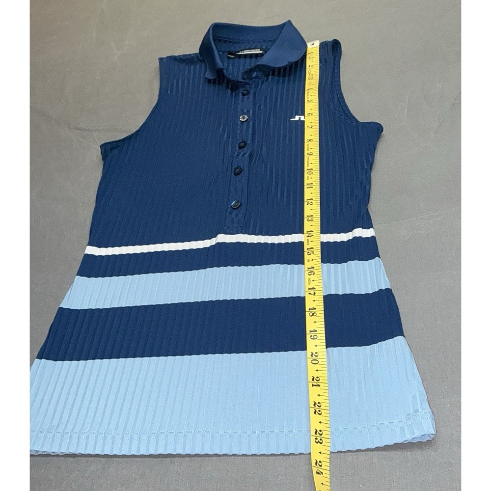 J.Lindeberg Tess Sleeveless Midnight Blue Sz XS Polo Shirt - Picture 4 of 6